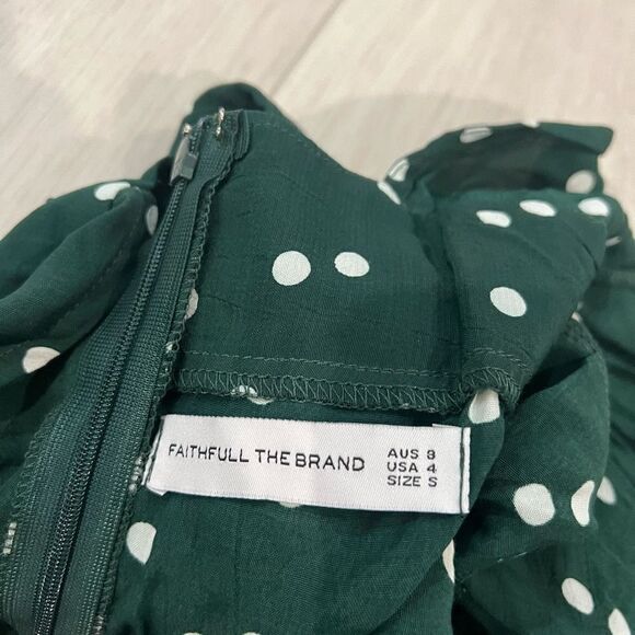 Faithfull the brand sienna dress Linnea dot print size s - Picture 3 of 8